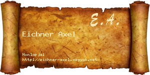 Eichner Axel névjegykártya